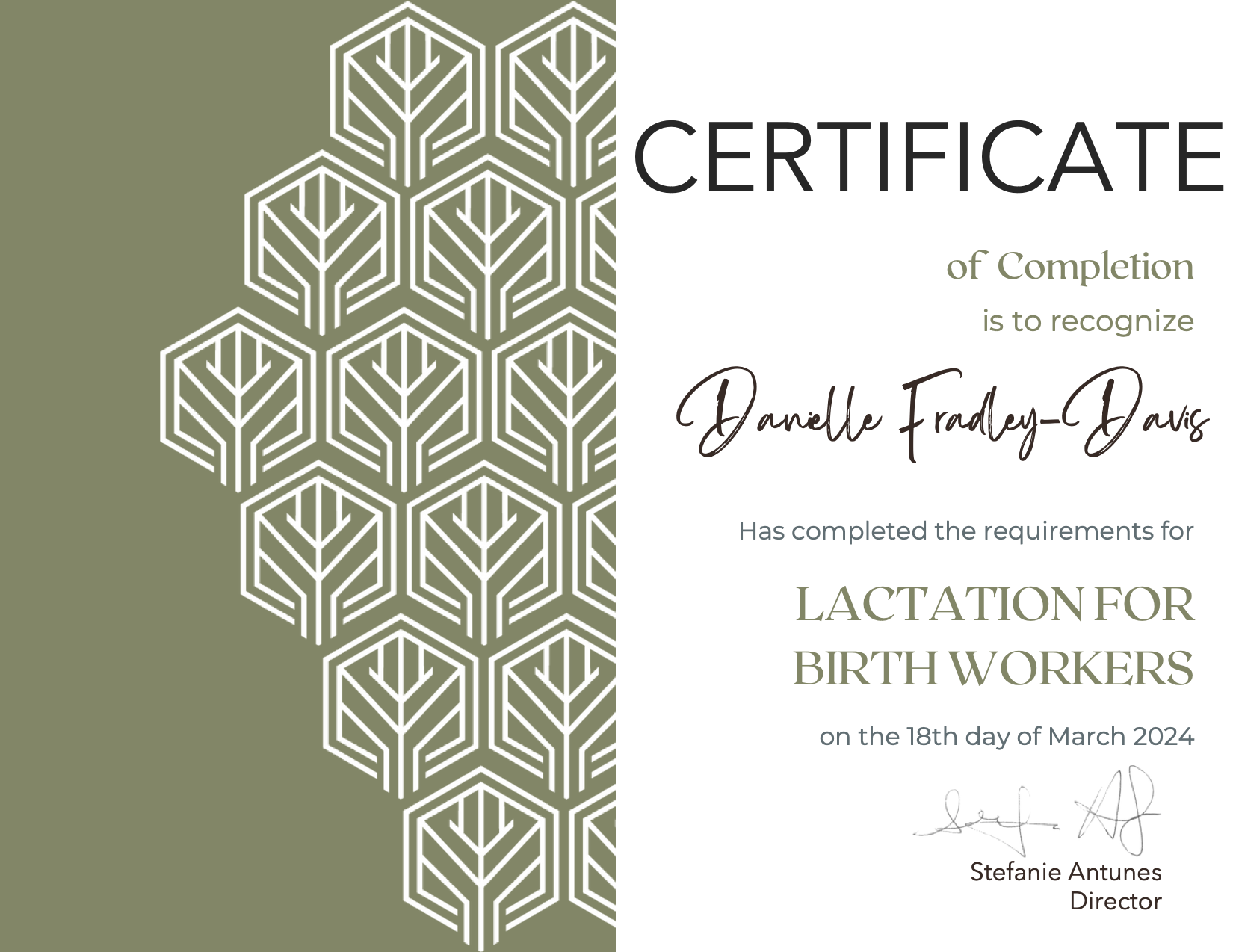 lactation cert lactation cert